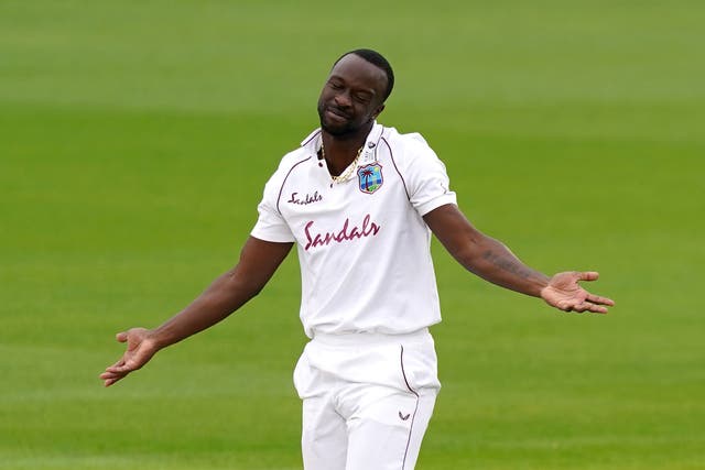 Kemar Roach was surprised to see England overlook two key men for the forthcoming Test series (Jon Super/NMC Pool)