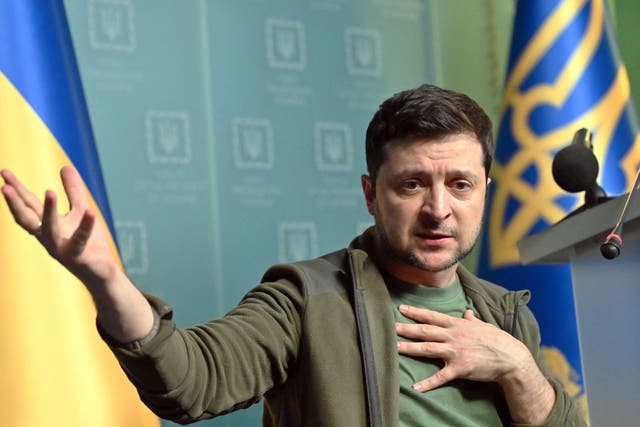<p>Volodymyr Zelensky has thanked Elon Musk for his support for Ukraine during the Russian invasion</p>