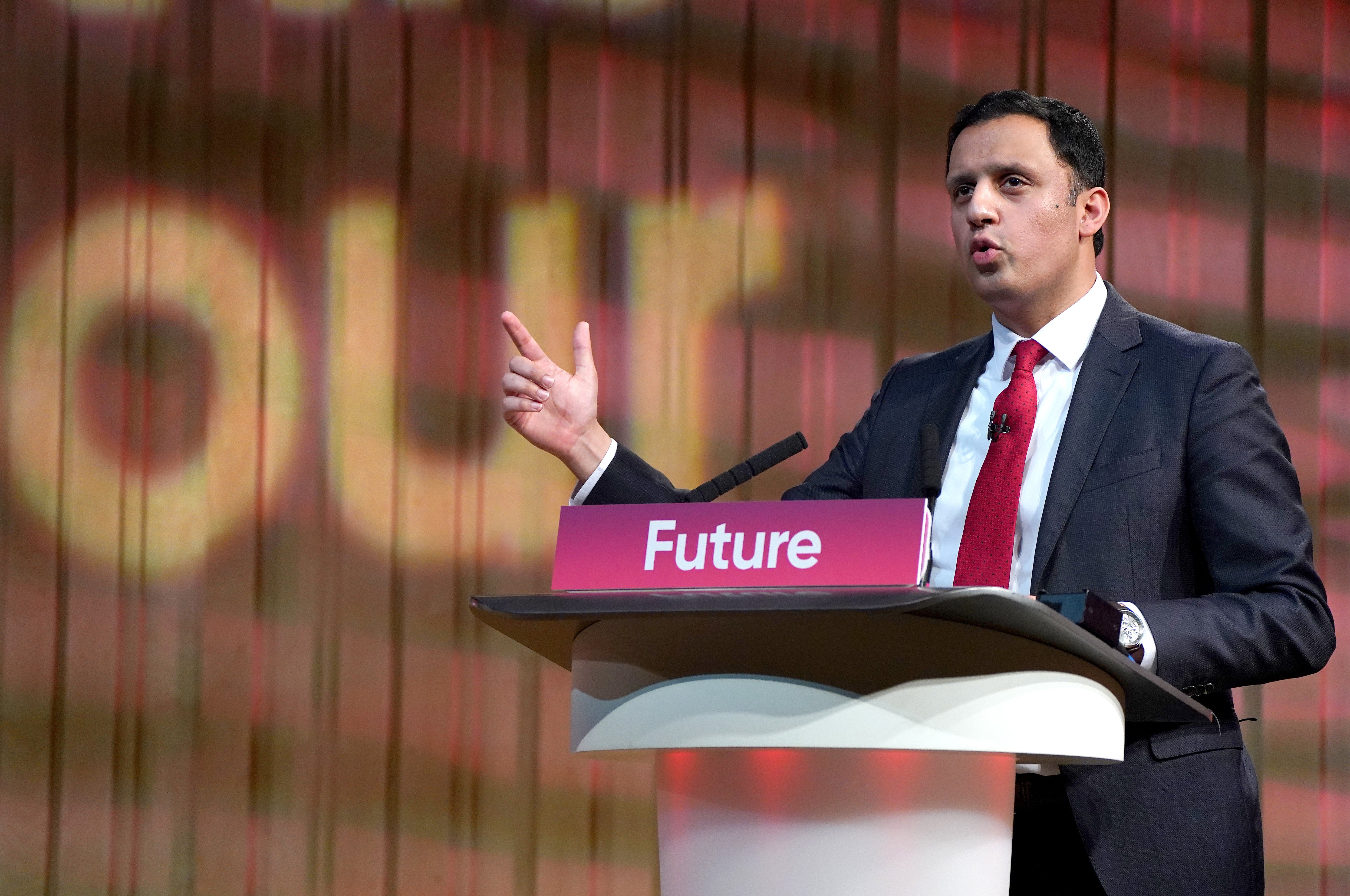Labour leader Anas Sarwar was speaking during the final day of his party’s conference in Glasgow (Andrew Milligan/PA)