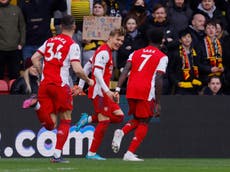Bukayo Saka and Martin Odegaard sparkle as Arsenal hold off spirited Watford to move into top four