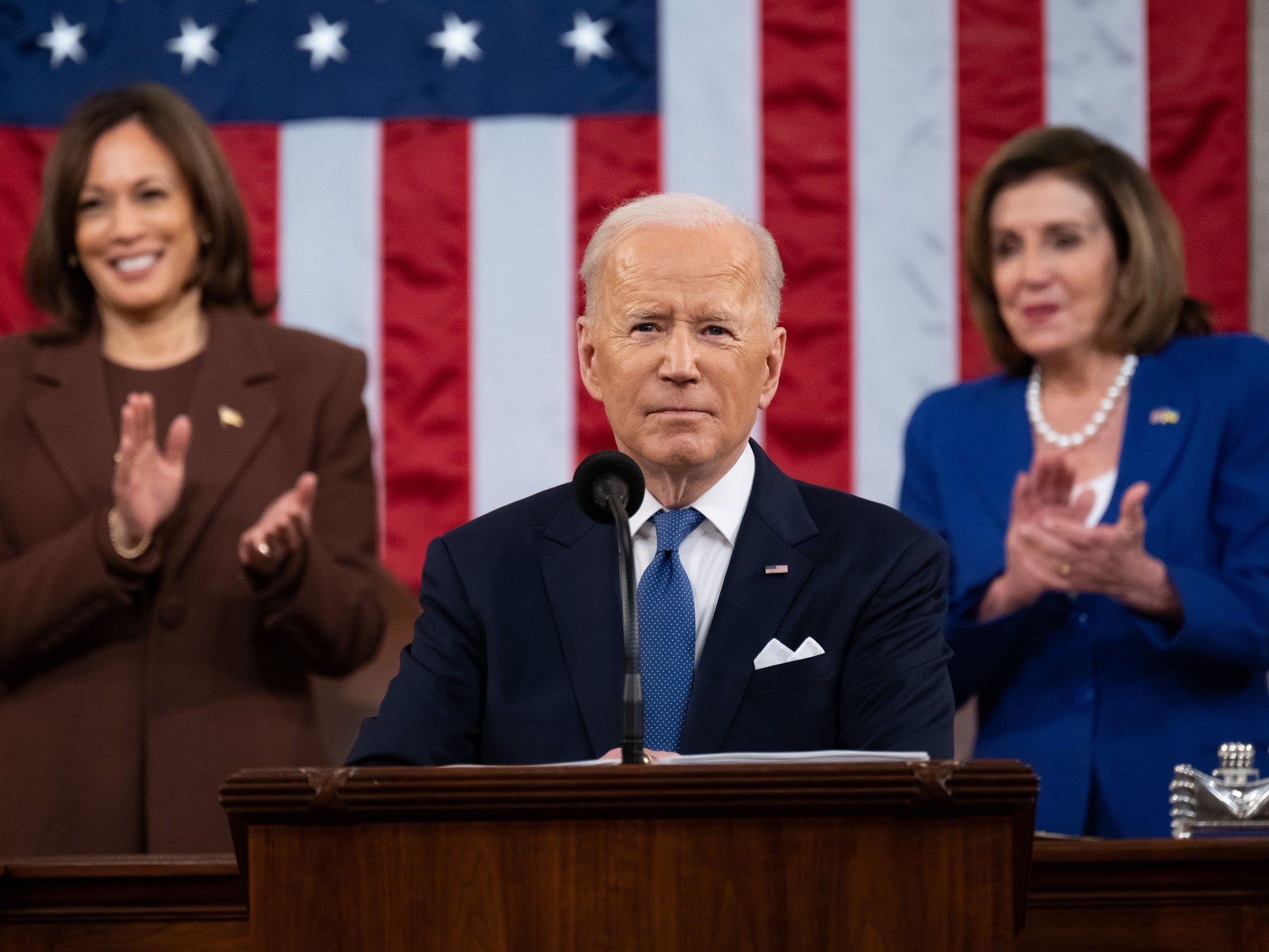 US president Joe Biden delivers the State of the Union address last week