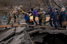 Ukraine news – live: Zelensky vows retribution against Russia troops after civilians killed fleeing Irpin