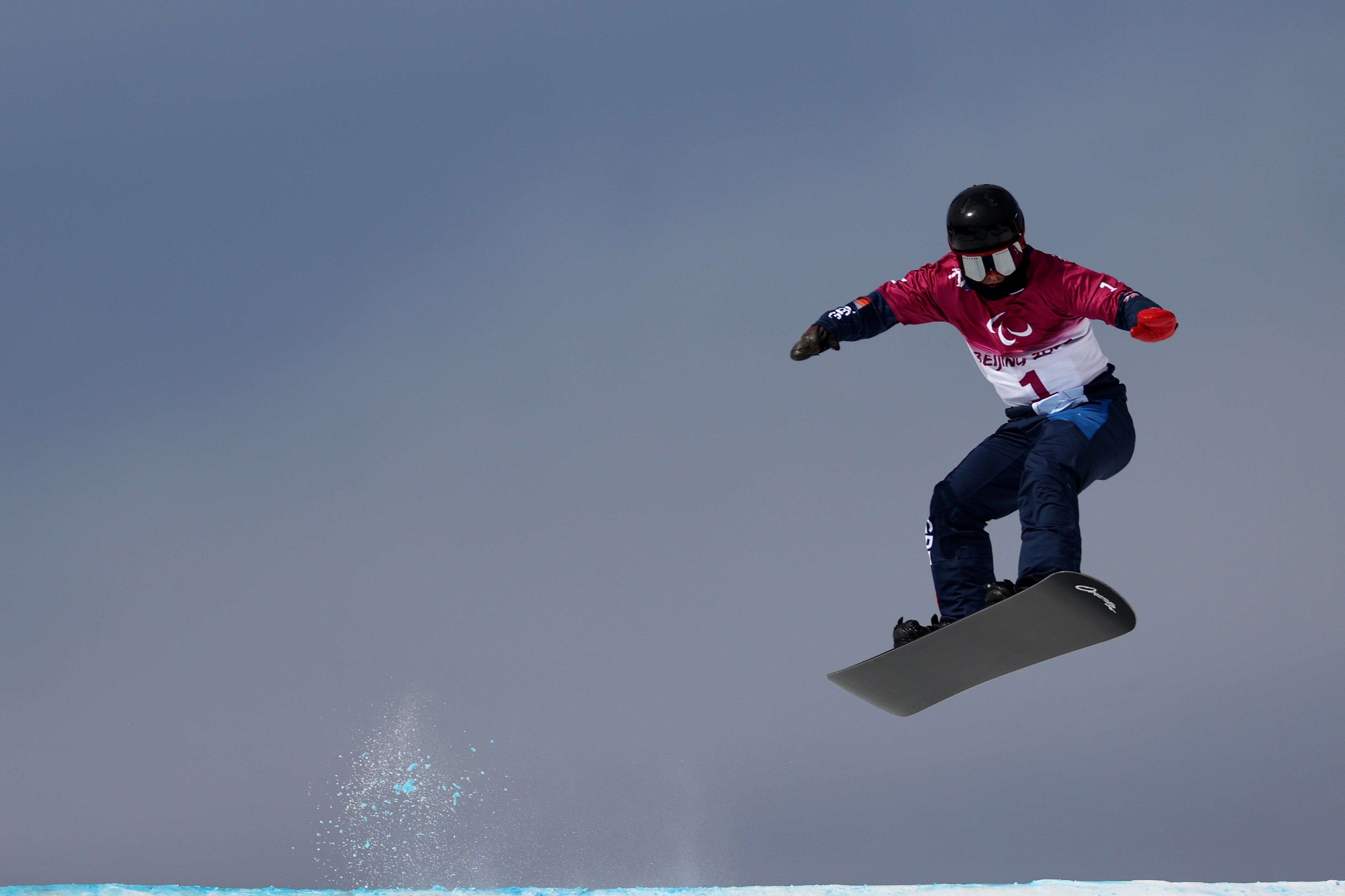 James Barnes-Miller was unable to claim a medal in his favoured snowboard cross event