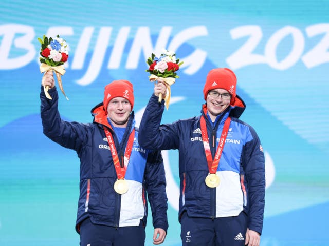 <p>Neil and Andrew Simpson won gold in the men’s Super G</p>