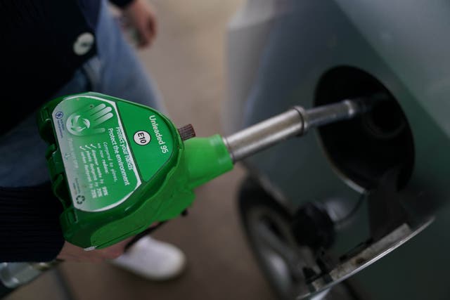 Average petrol prices have exceeded 155p per litre for the first time as oil prices continue to soar due to Russia’s invasion of Ukraine (Joe Giddens/PA)