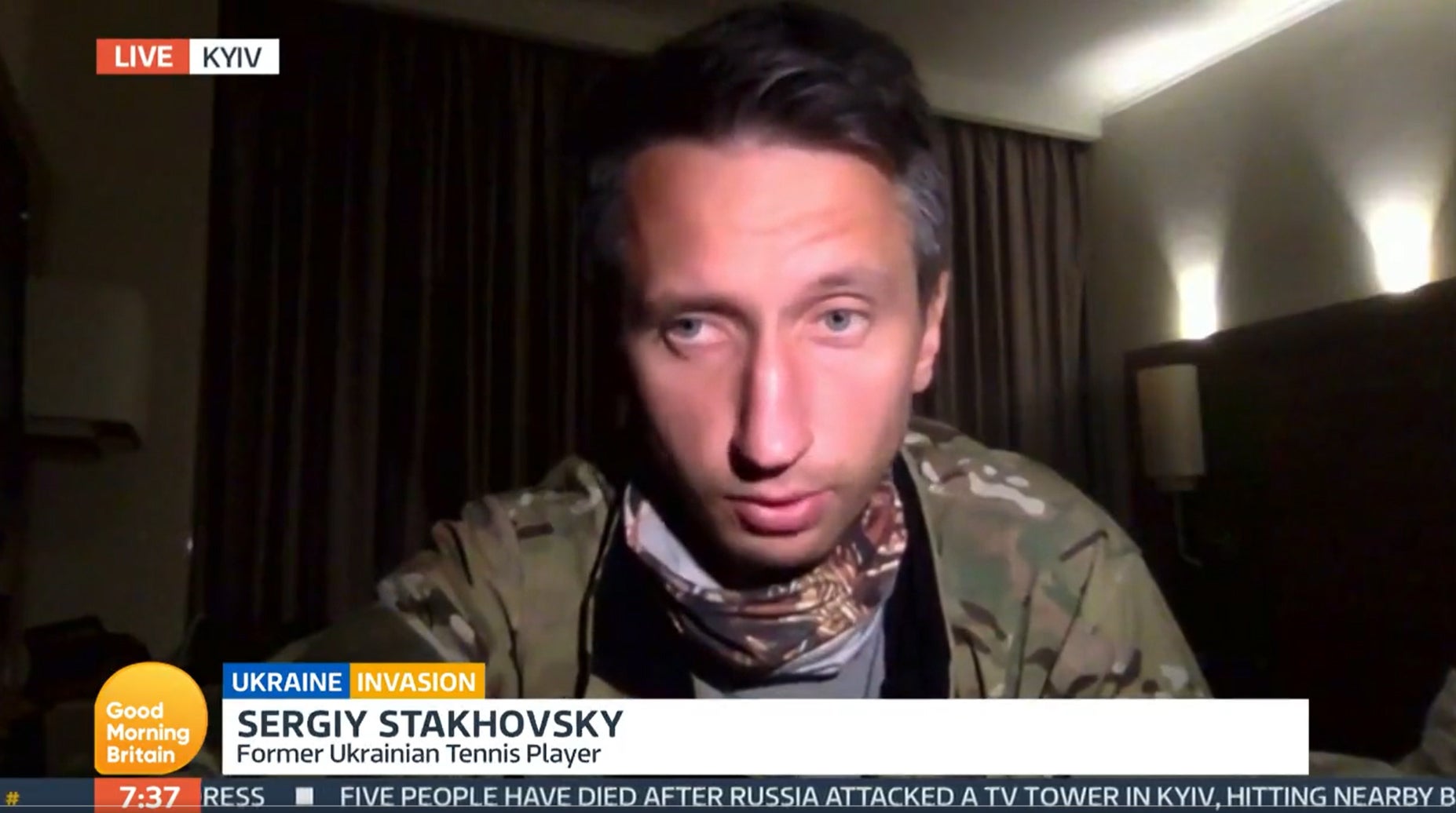 Sergiy Stakhovsky has taken up arms in Ukraine
