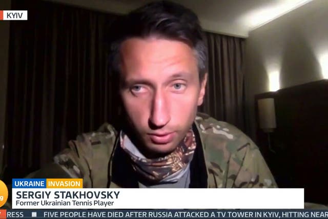 <p>Sergiy Stakhovsky has taken up arms in Ukraine </p>