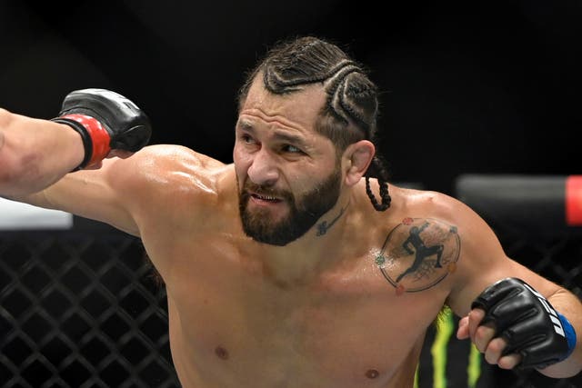 <p>Jorge Masvidal during his loss to rival Colby Covington</p>