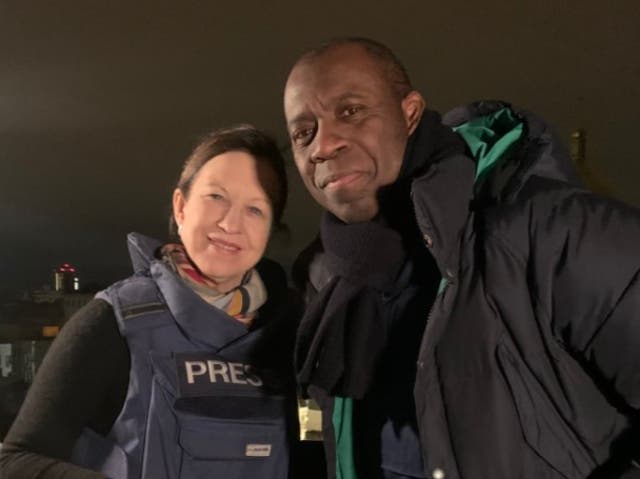 <p>Lyse Doucet and Clive Myrie</p>