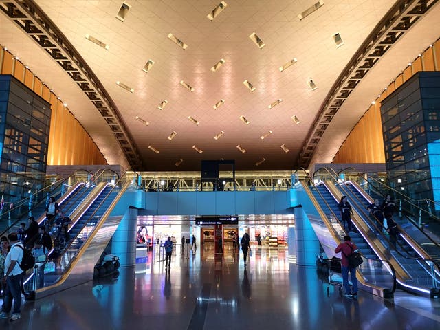 <p>Going up? Hamad International Airport, Doha, Qatar</p>