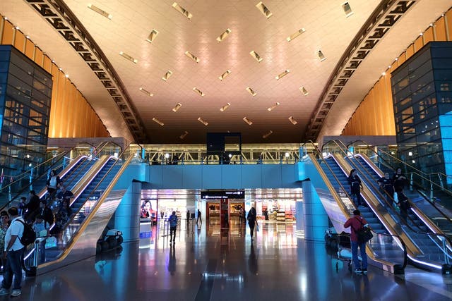 <p>Going up? Hamad International Airport, Doha, Qatar</p>