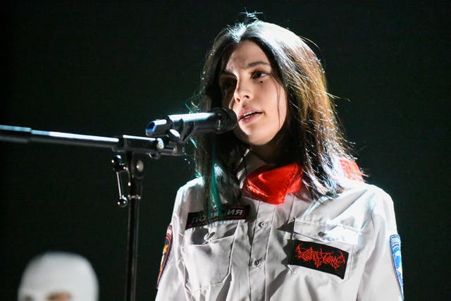 <p>Nadya Tolokonnikova of 'Pussy Riot' performs at the Sotheby's Institute of Art, The Eli And Edythe Broad Stage and Claremont Graduate University Host Artists, Activism, Agency on February 11, 2019 </p>