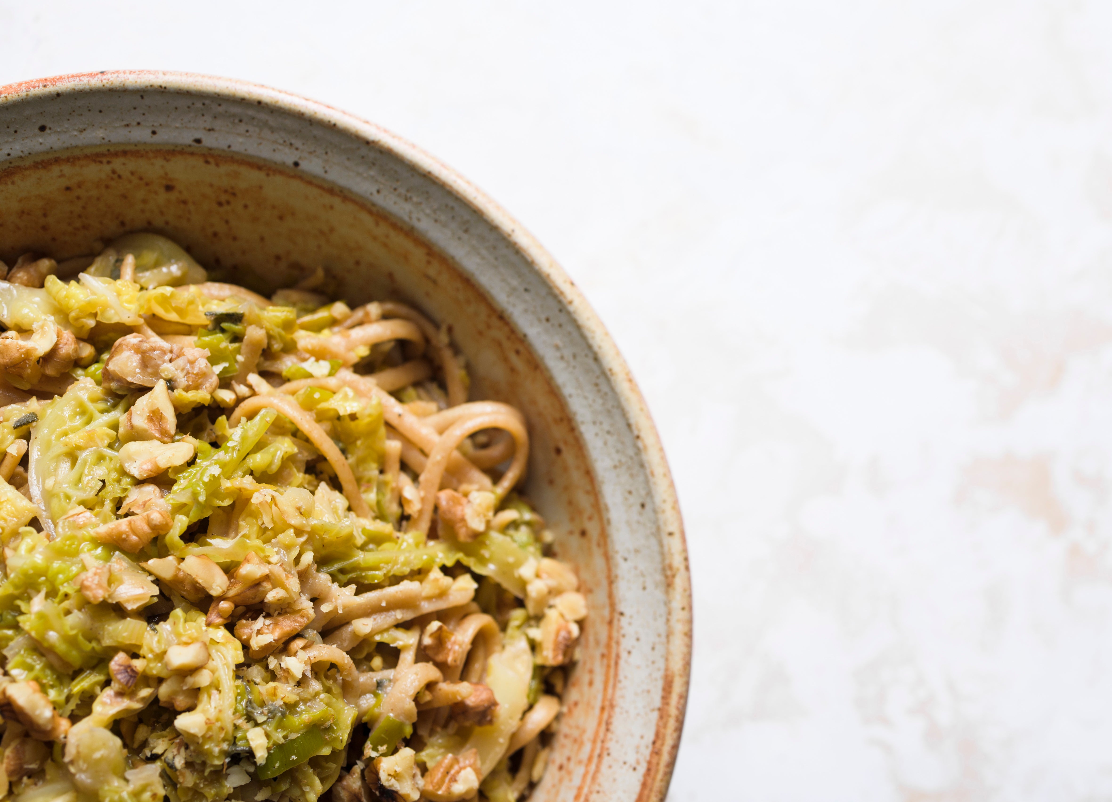 Food-MilkStreet-Whole-Wheat Fettuccine with Leeks, Cabbage & Gruyere