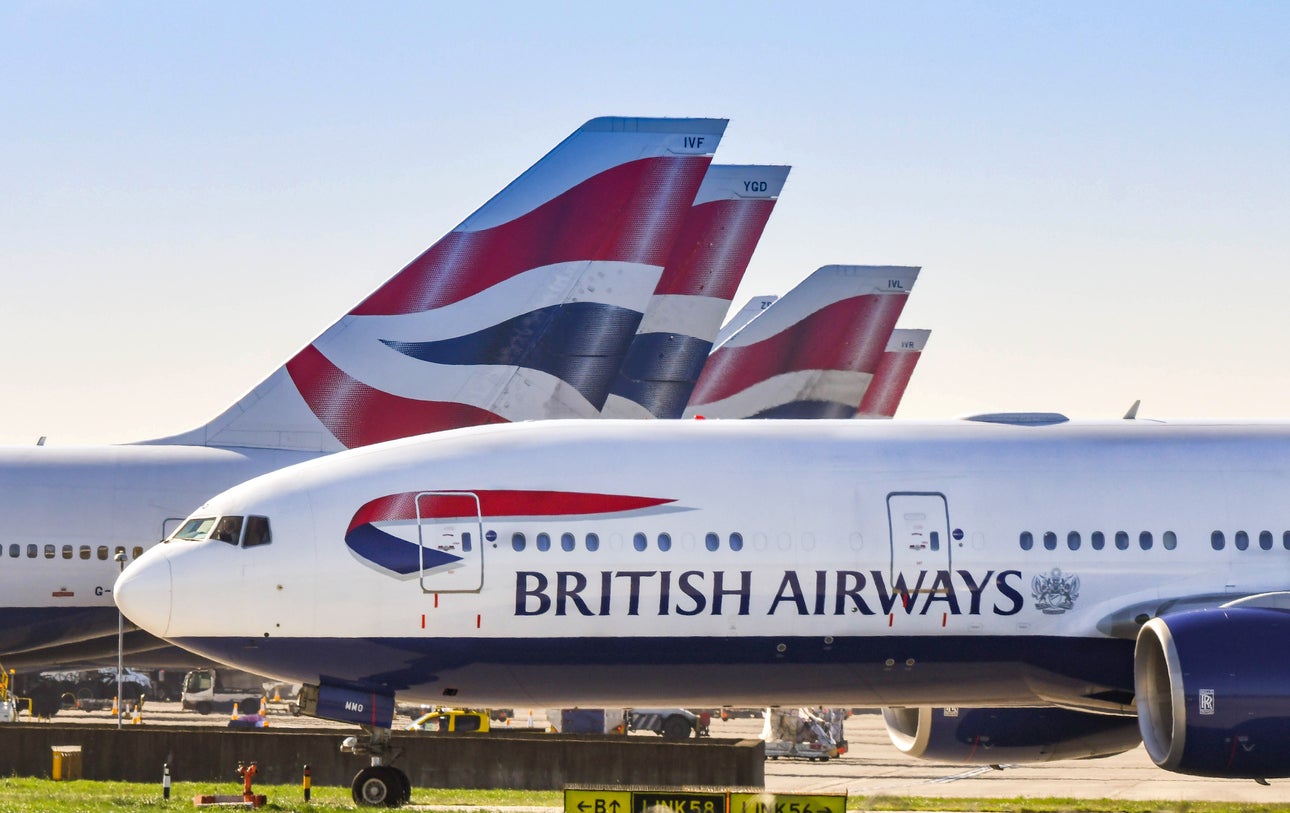 British Airways planes on the tarmac