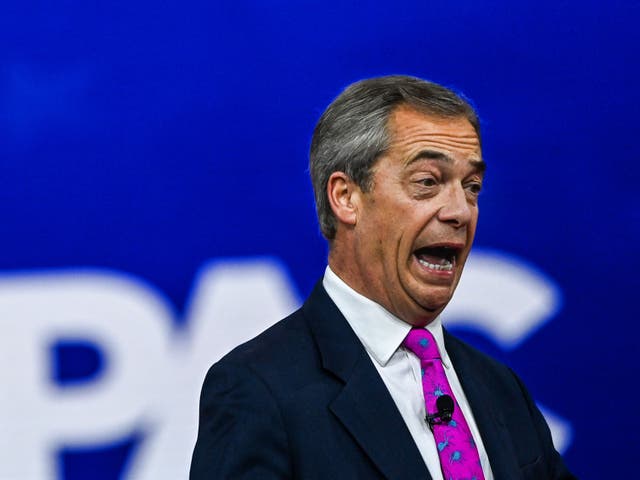 <p>Nigel Farage wants the UK to turn its back on plans to reduce climate-altering greenhouse gas emissions to net zero</p>