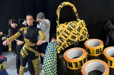 Kim Kardashian struggled to walk in Balenciaga tape outfit she had to be cut out of