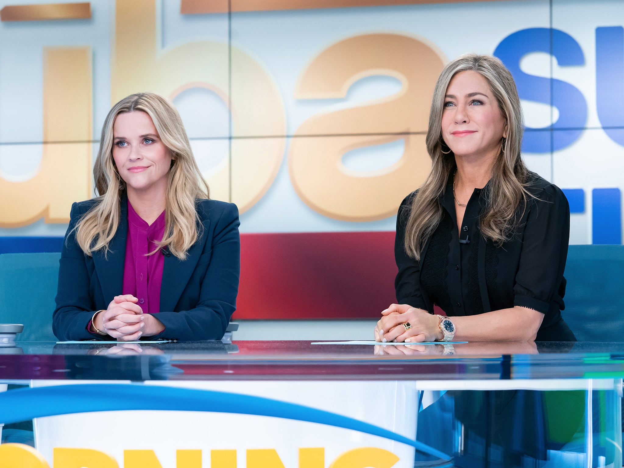 Reese Witherspoon and Jennifer Aniston in ‘The Morning Show’