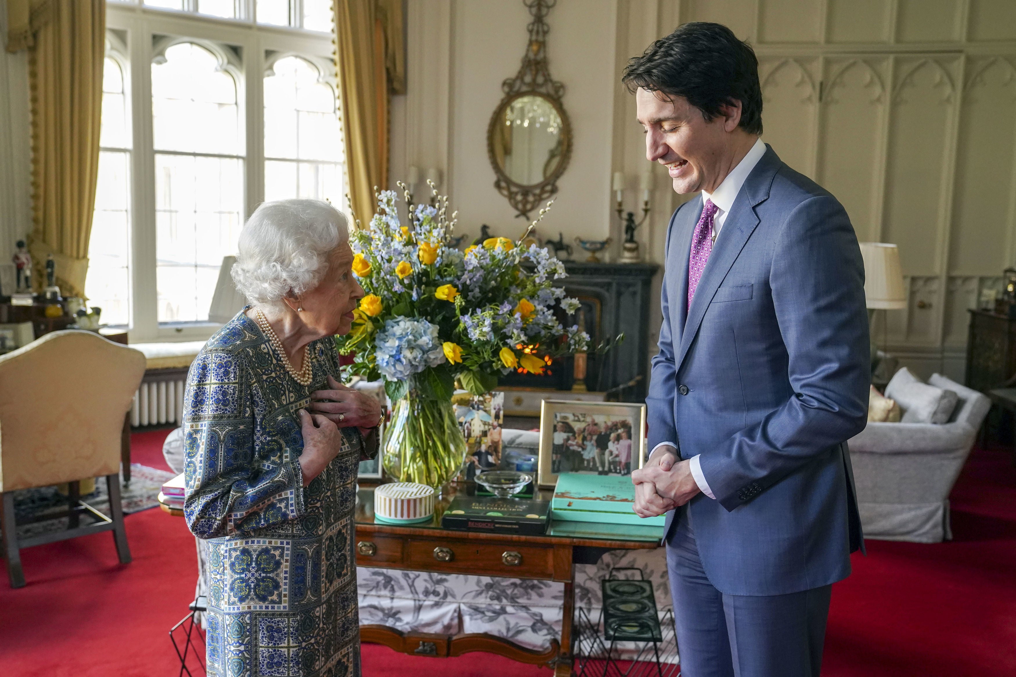 The Queen receives Canadian prime minister Justin Trudeau (Steve Parsons/PA)