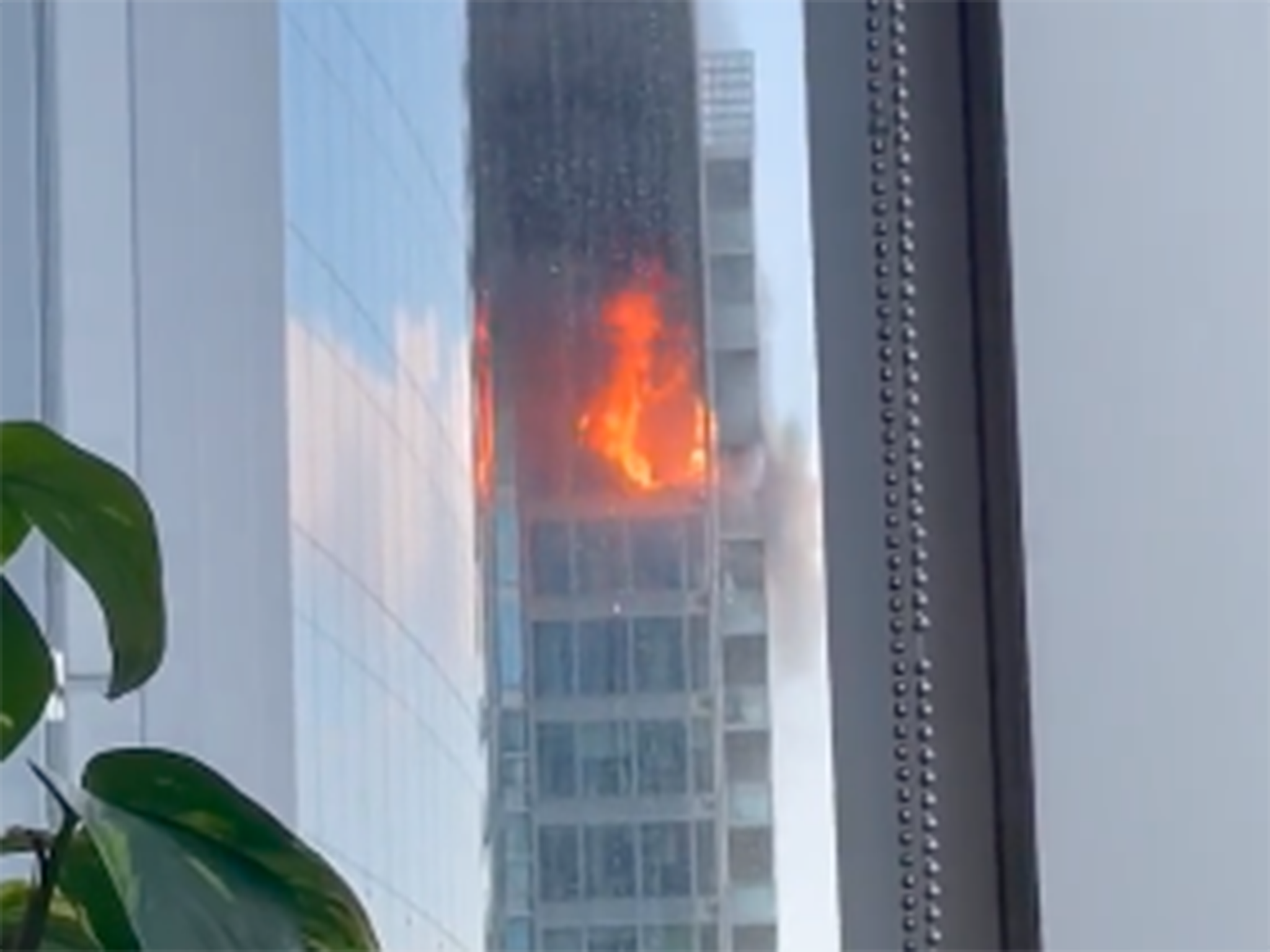 The fire broke out on the 17th floor