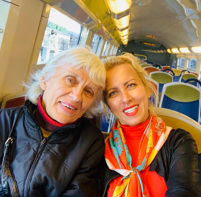 Lana Bilko (right) with her elderly mother