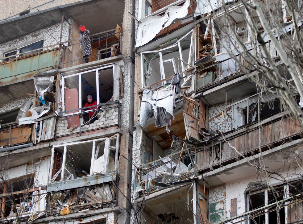 <p>A building damaged in Kramatorsk earlier this month</p>