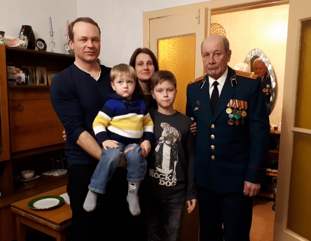 From left, Mr Polakov’s brother-in-law, nephews, sister and father