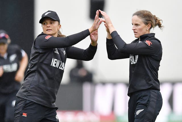 <p>Suzie Bates, left, is the face of the tournament in New Zealand</p>