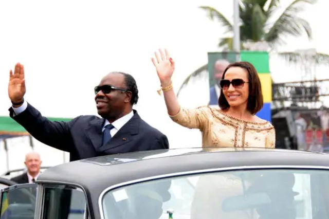 <p>Gabon’s president Ali Bongo Ondimba, pictured here with his wife Sylvia</p>