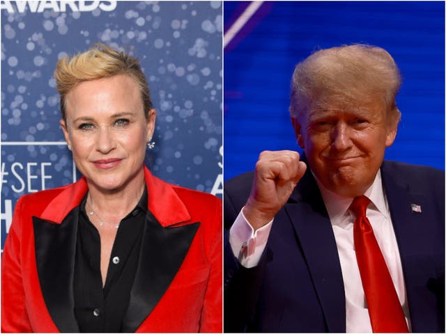 <p>Patricia Arquette and Donald Trump</p>