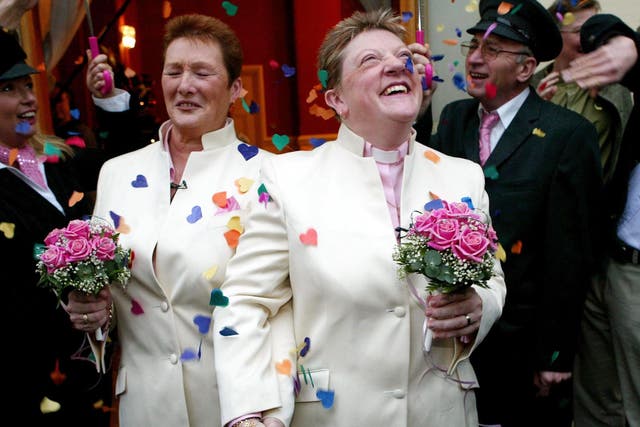 <p>‘I said shouldn’t we be doing something bigger? And we came up with civil partnerships,’ says Baroness Morgan of Huyton </p>
