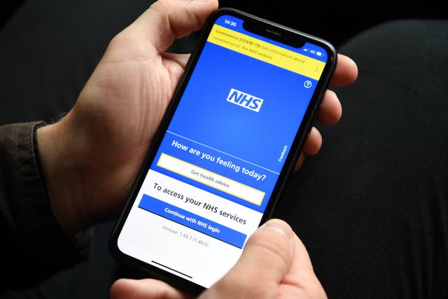 Patients will be encouraged to use the NHS app (PA)