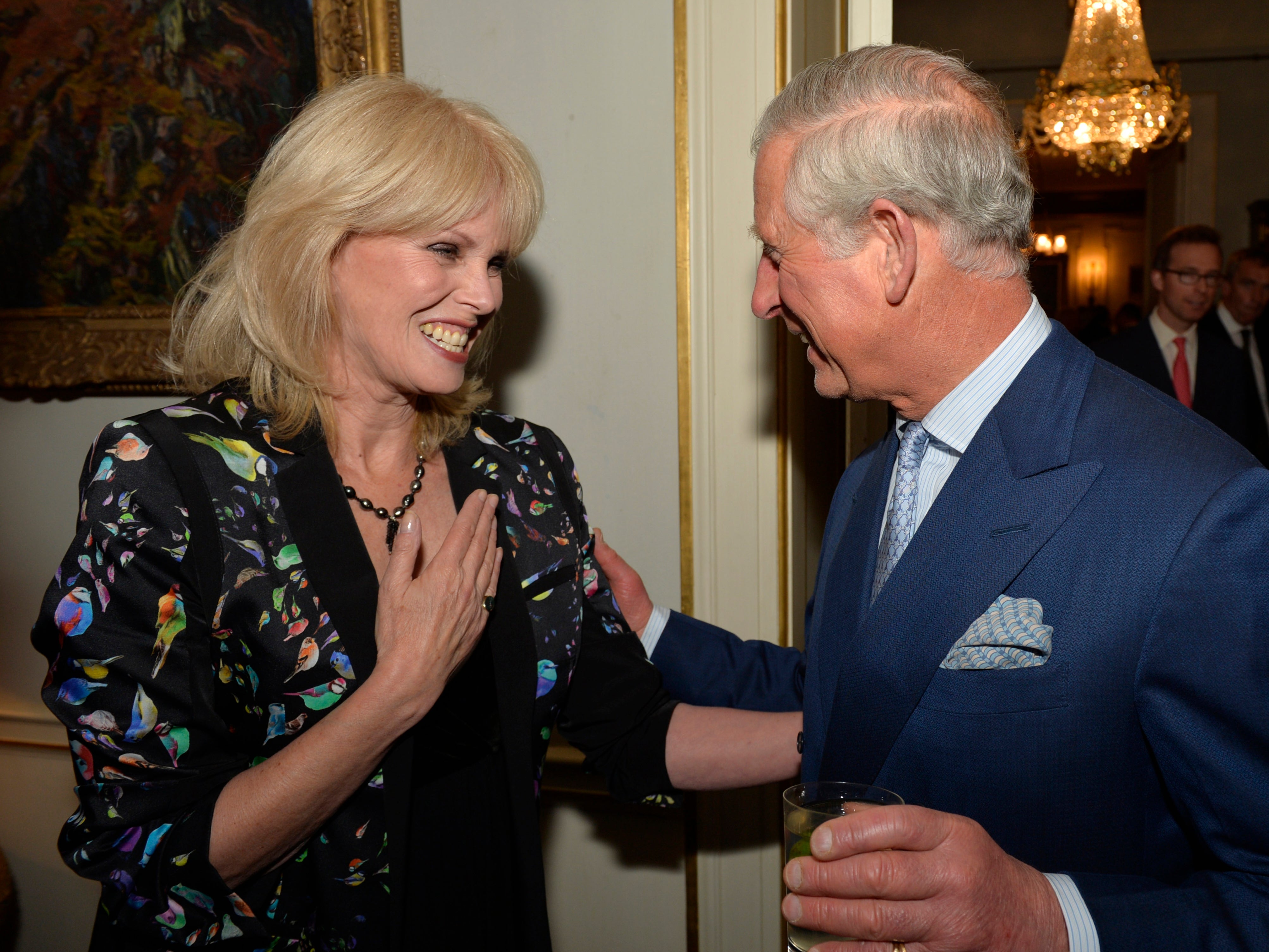 Joanna Lumley and Prince Charles in 2013