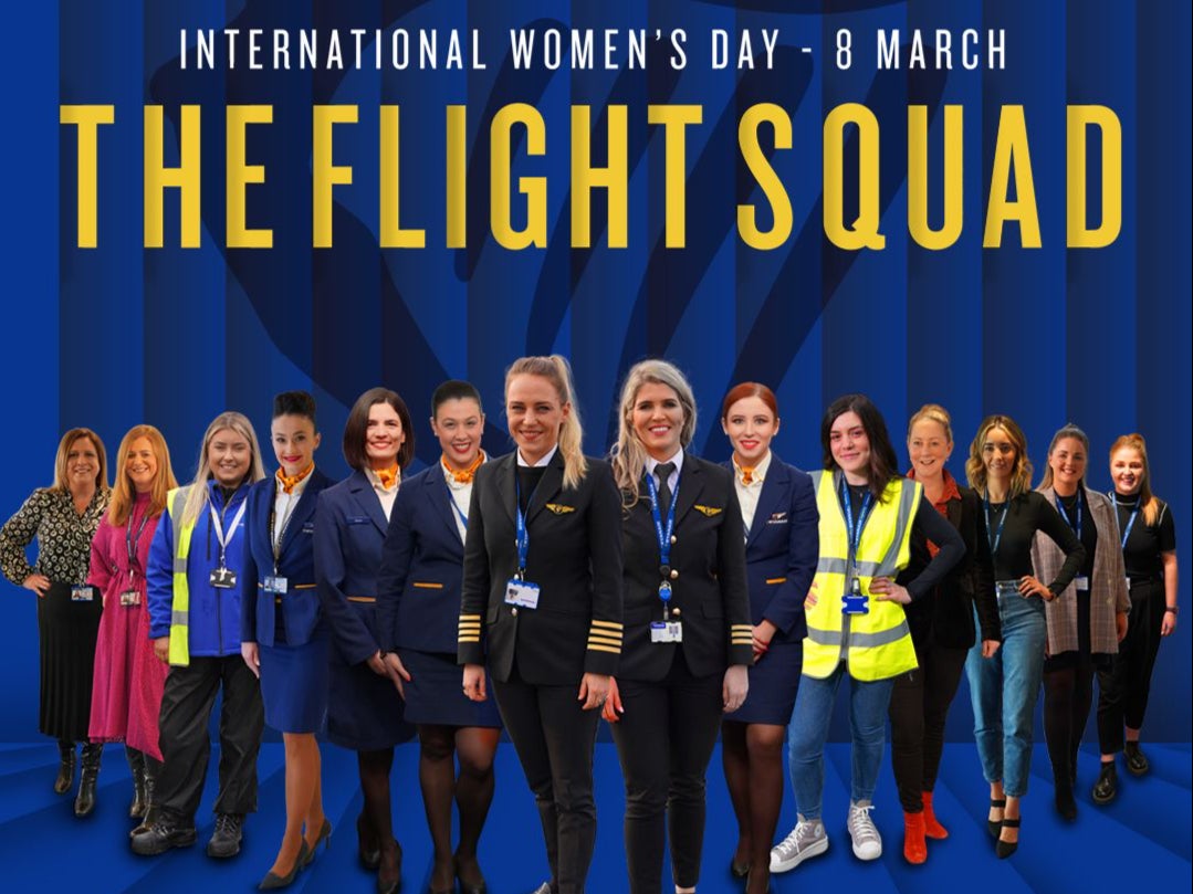 Marketing material from Ryanair for International Women’s Day