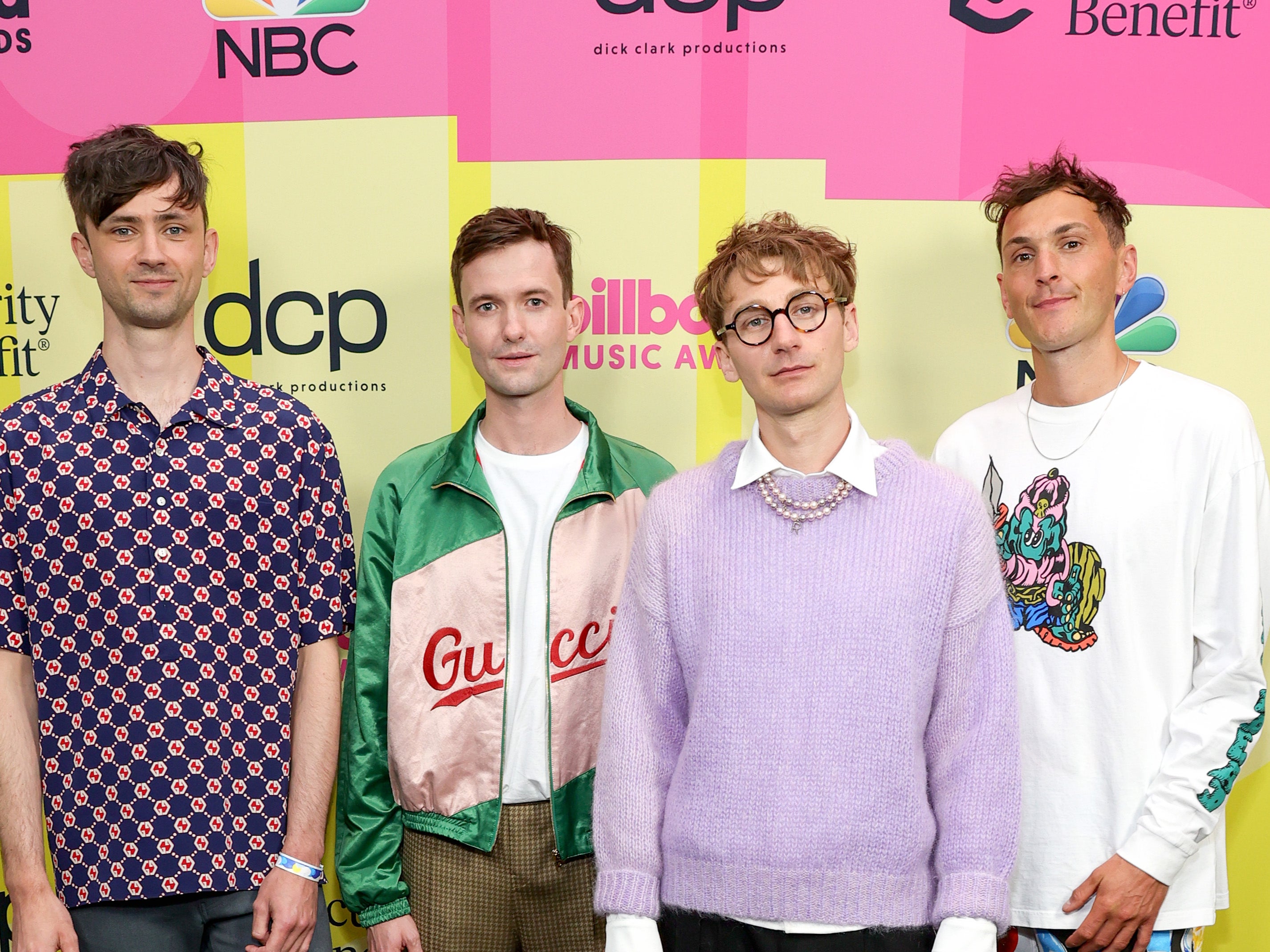<p>Glass Animals at the 2021 Billboard Awards</p>