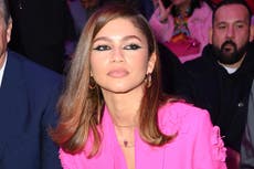 ‘A dream’: Zendaya rocks hot-pink Valentino suit at Paris Fashion Week