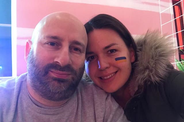 Jez Myers and Maria Romanenko fled Kyiv the morning Russia invaded (Jez Myers/PA)