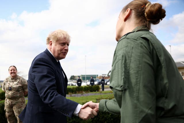 Boris Johnson has insisted the UK will be as generous as possible to Ukrainians fleeing the Russian invasion (Henry Nicholls/PA)