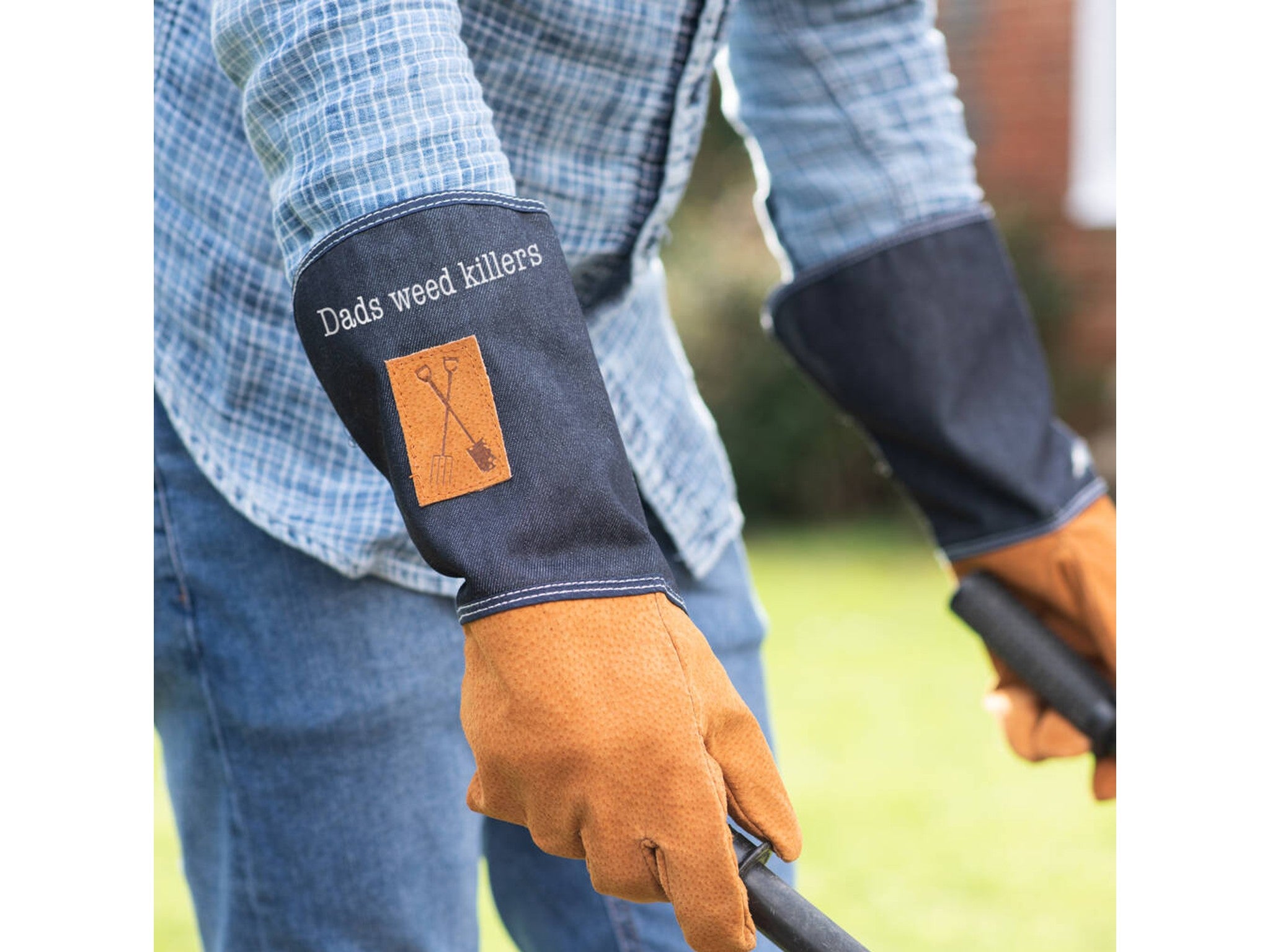 Esschert’s Design personalised denim gauntlet gardening gloves indybest.jpg