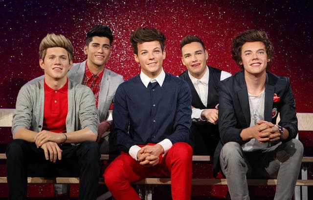 <p>One Direction Madame Tussauds wax figures</p>