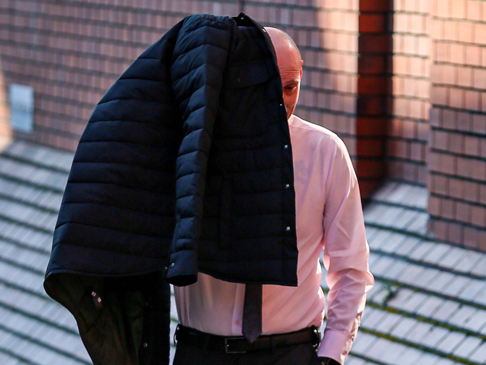 Alan Bird approaching Leeds Crown Court