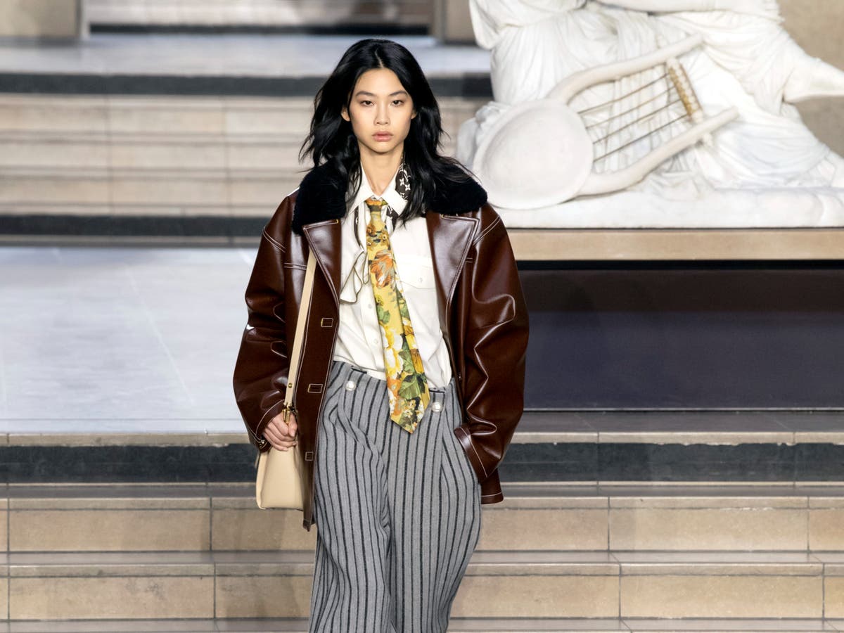 HoYeon Jung Models Leather Boots in Louis Vuitton's Pre-Fall 2023