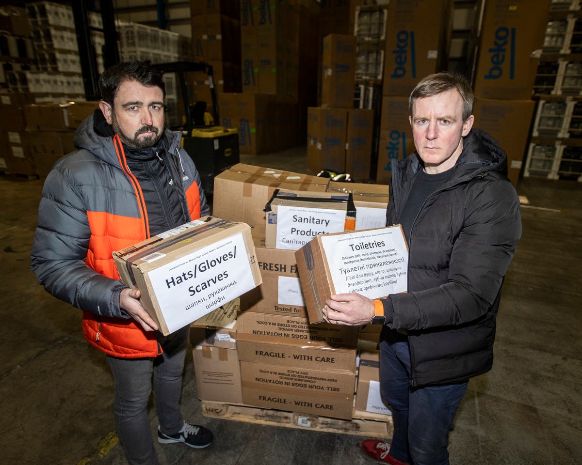 Aid truck prepares to leave Northern Ireland destined for Ukraine