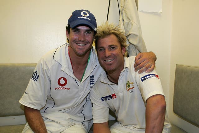 <p>Kevin Pietersen (left) was one of few batters to consistently get the better of Shane Warne </p>