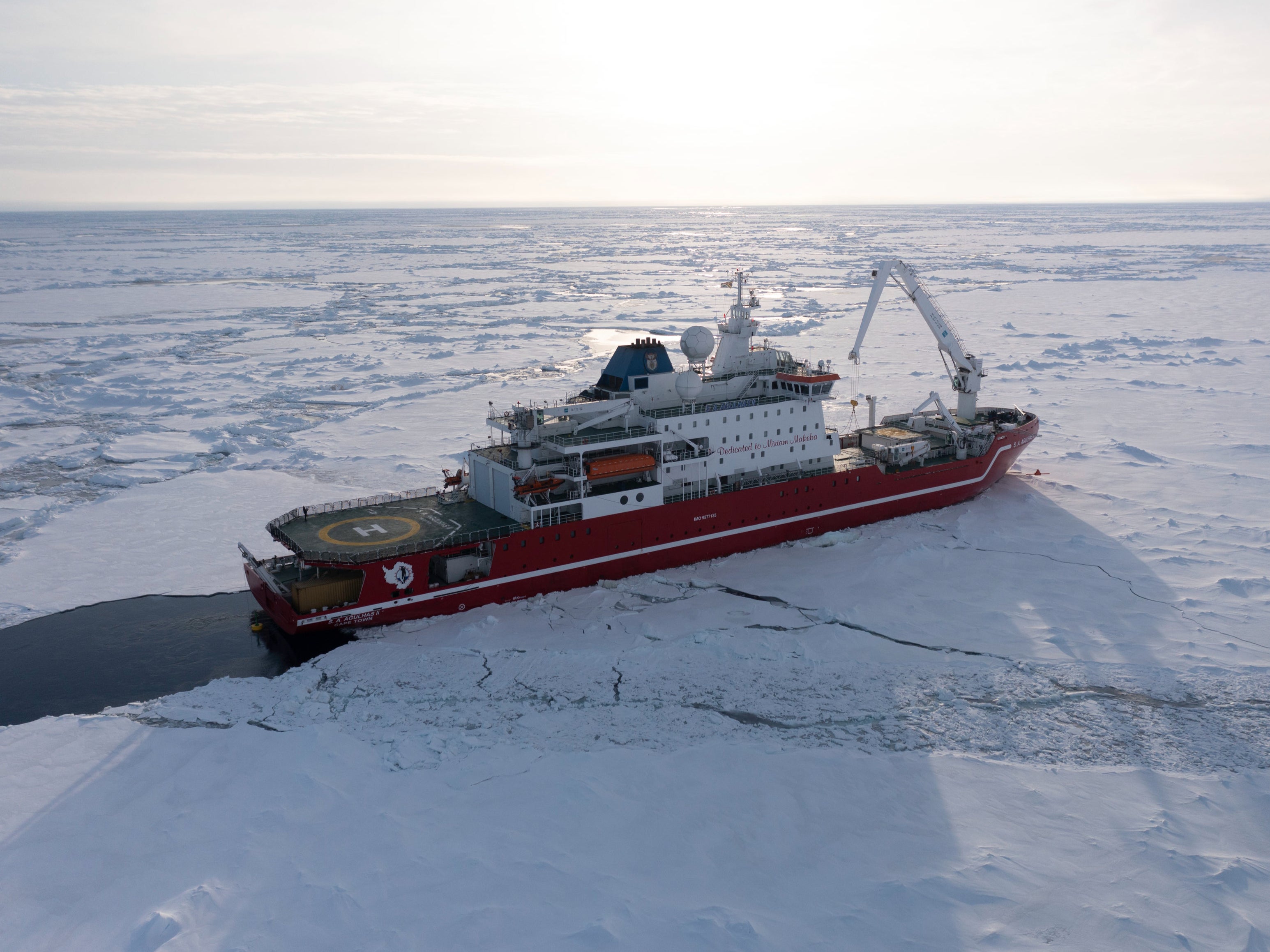 Polar research vessel SA Agulhas II on the expedition to find the wreck of Endurance