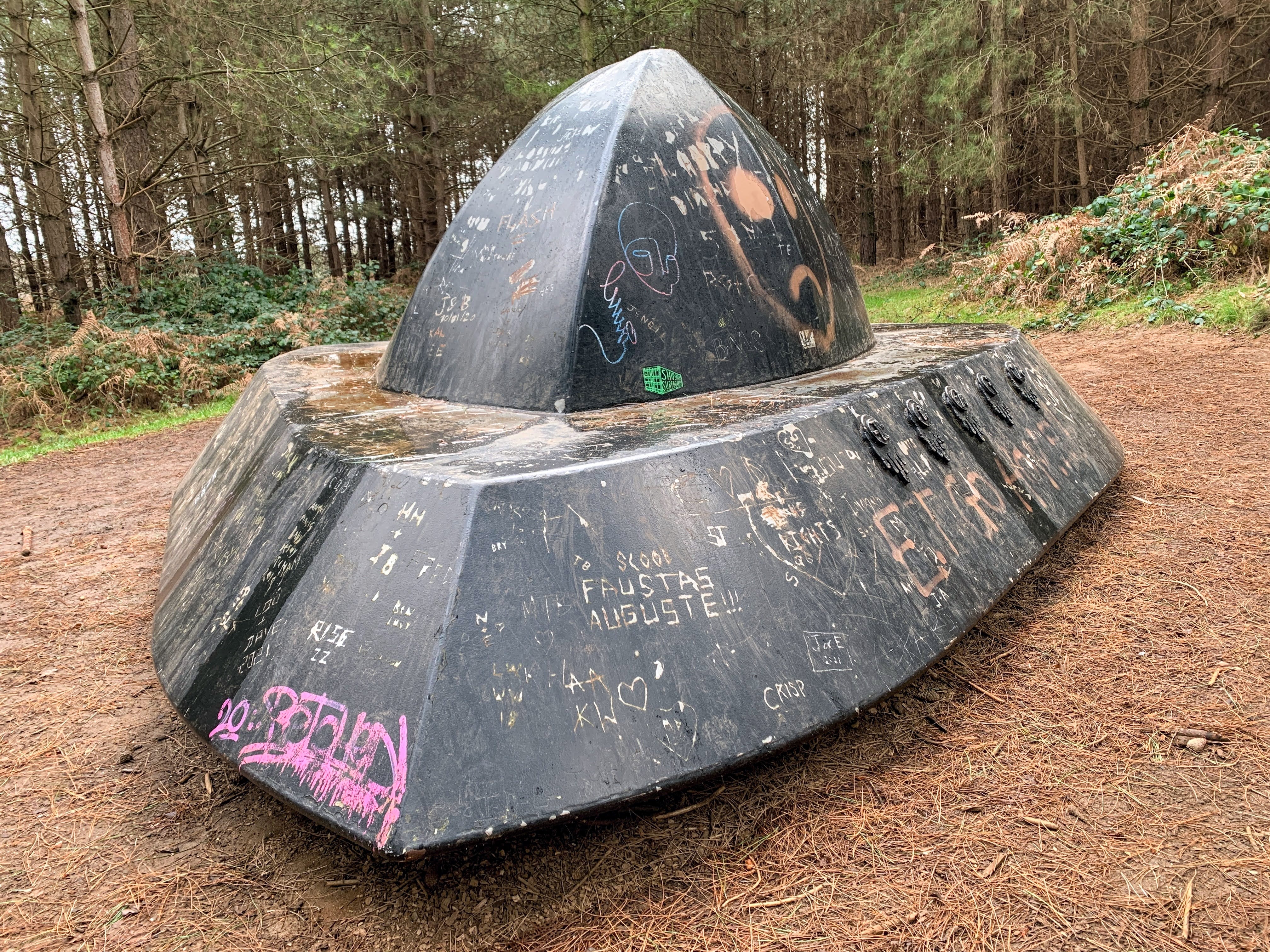 One of England’s most prominent UFO sightings is commemorated with a sculpture