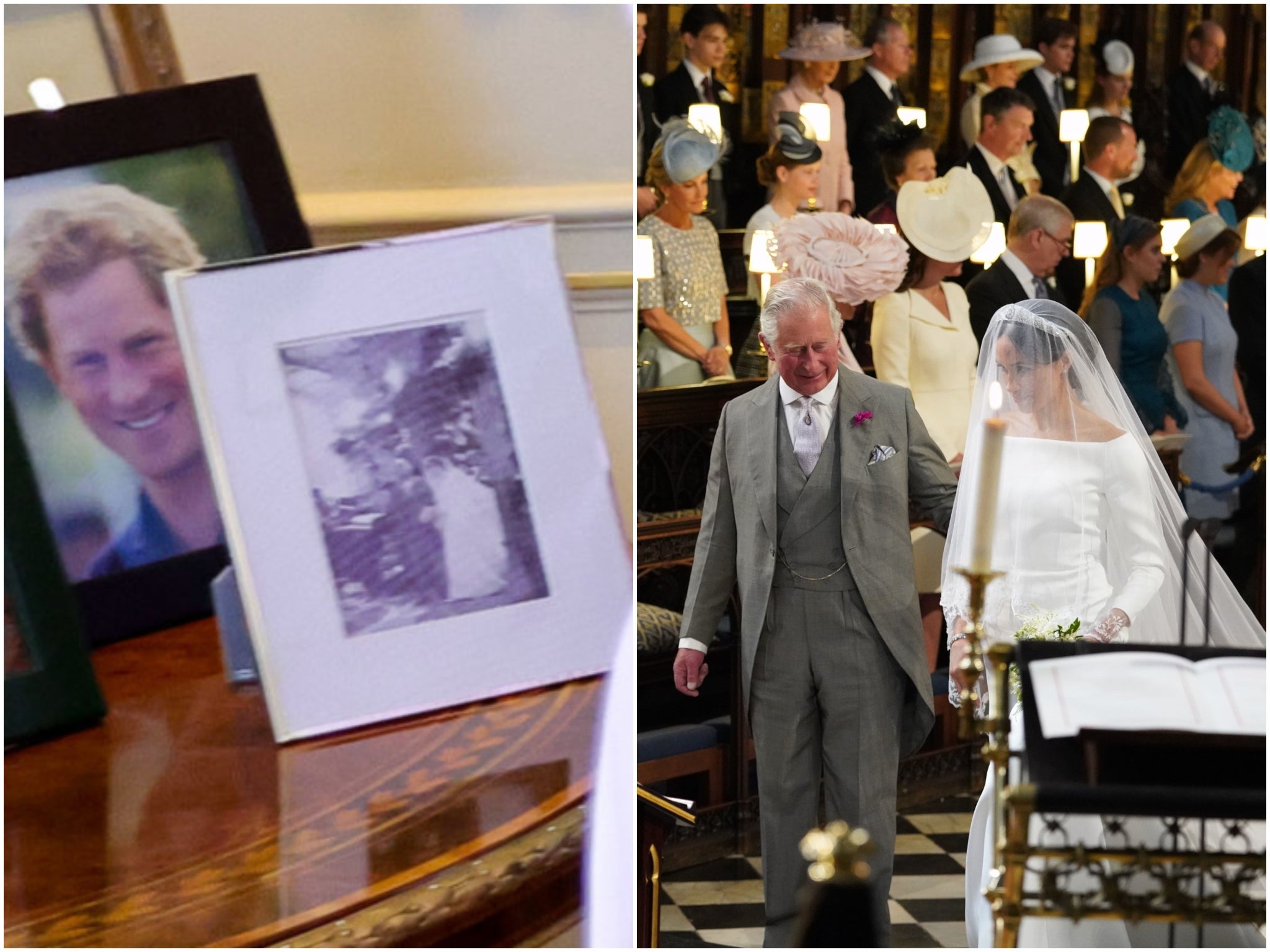 Prince Charles has an image of him walking Meghan down the aisle in his home