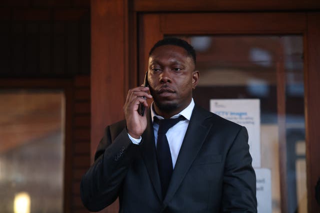 Grime artist Dizzee Rascal, real name Dylan Kwabena Mills, departs Wimbledon Magistrates’ Court in London (James Manning/PA)