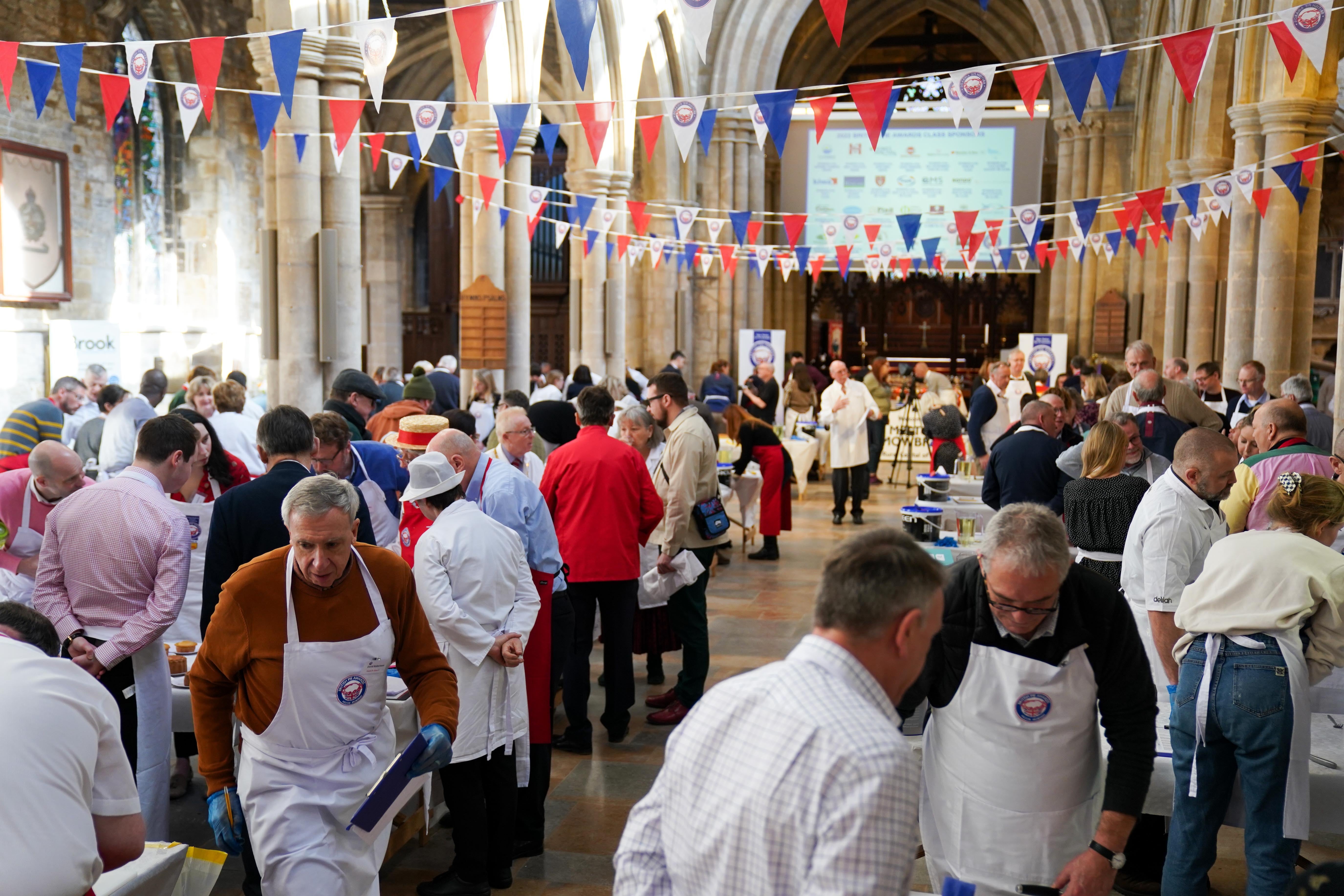 The competition takes place at St Mary’s Church in Melton Mowbray (Jacob King/PA)