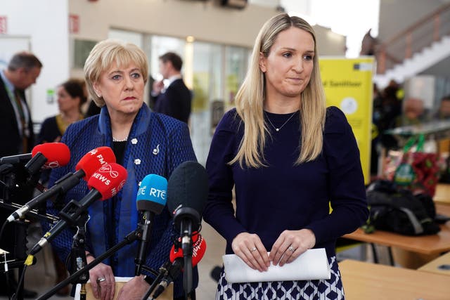 Minister for Social Protection Heather Humphreys and Minister for Justice Helen McEntee (Brian Lawless/PA)