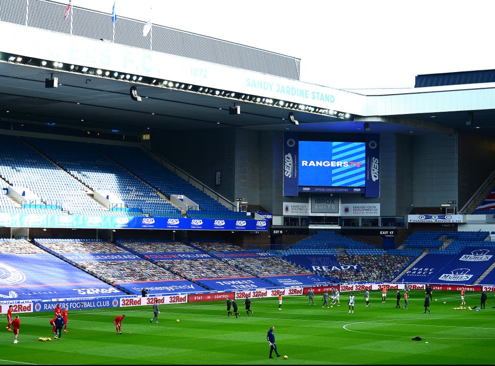 A general view of the Ibrox Stadium